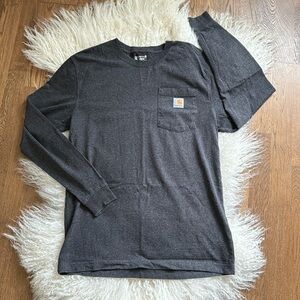 CARHARTT, charcoal LS, sz Small, great condition